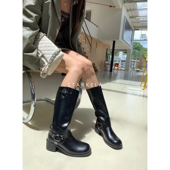 Buckle Calf High Riding Boots SW8-802 Buckle Calf High Riding Boots SW8-802