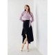 Purple Silk Top with Ribbon Tie BCT369 Purple Silk Top with Ribbon Tie BCT369