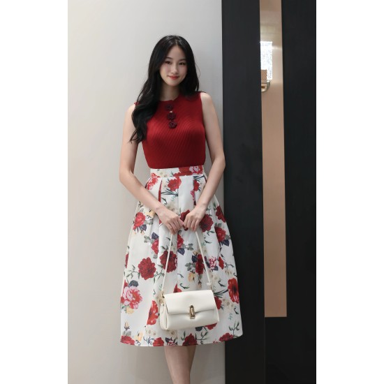 Floral Midi Skirt WBT761244 Floral Midi Skirt WBT761244