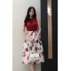 Floral Midi Skirt WBT761244 Floral Midi Skirt WBT761244