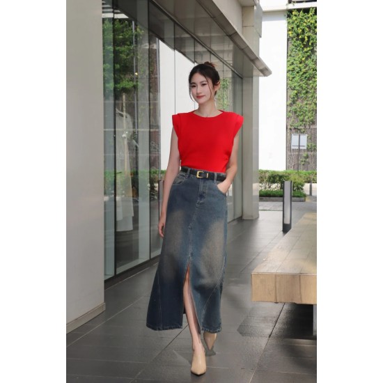Solid Sleeve Colours Knitted Tee WT6980 Solid Sleeve Colours Knitted Tee WT6980