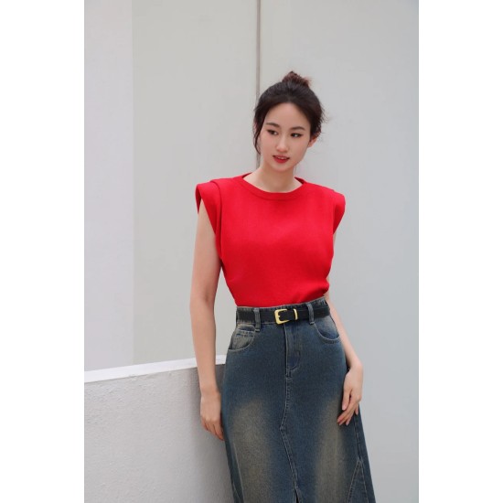 Solid Sleeve Colours Knitted Tee WT6980 Solid Sleeve Colours Knitted Tee WT6980