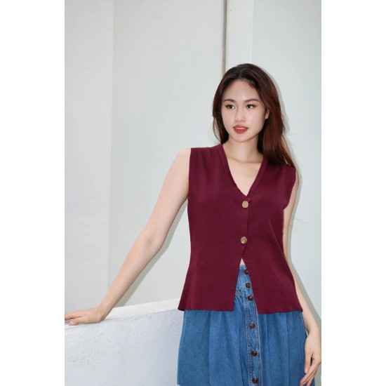 Relaxed Vest Knitted Top BT625532 Relaxed Vest Knitted Top BT625532