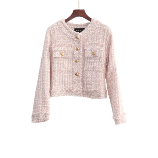 Tweed Button Front Coat WT1024 Tweed Button Front Coat WT1024