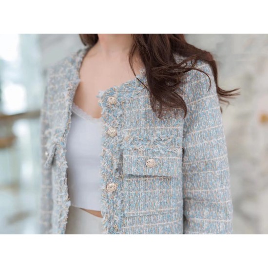 Tweed Button Front Coat WT1024 Tweed Button Front Coat WT1024