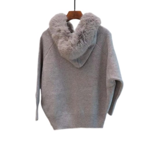 Faux Fur Collar Jacket (Detachable Collar) WD2492 Faux Fur Collar Jacket (Detachable Collar) WD2492