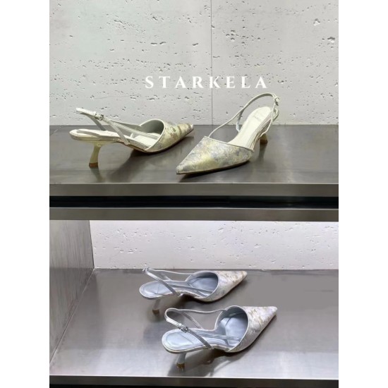 Secret Garden Embroidery Slingback Heels Secret Garden Embroidery Slingback Heels