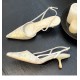 Secret Garden Embroidery Slingback Heels Secret Garden Embroidery Slingback Heels