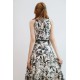Garden Art Printed Halter Neck Dress WD32809 Garden Art Printed Halter Neck Dress WD32809