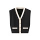 Gold Button Sleeveless Knit Top BT53320 Gold Button Sleeveless Knit Top BT53320