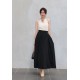 Linen Marble Ball Collar Top W55441 Linen Marble Ball Collar Top W55441