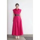 Linen Dress With Tie Belt WD13995 Linen Dress With Tie Belt WD13995