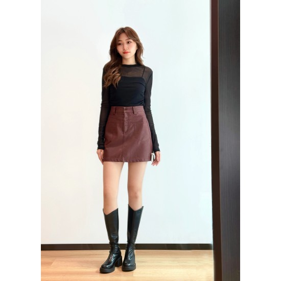 Winter Leather Skirt WP92037 Winter Leather Skirt WP92037