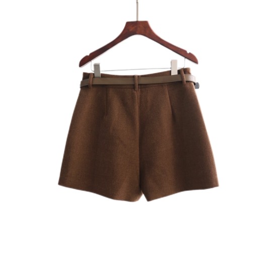 Winter Wool Belted Short Pants WP303455 Winter Wool Belted Short Pants WP303455