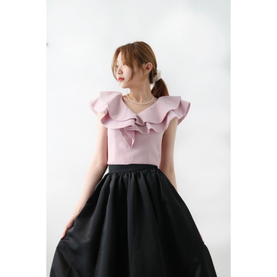 Elegant V Ruffles Top WT1858 Elegant V Ruffles Top WT1858
