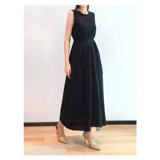 Leaf & Roses Tie Waist Dress W660133 Leaf & Roses Tie Waist Dress W660133