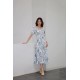 Puff Sleeve Elastic Midi Dress BD563302 Puff Sleeve Elastic Midi Dress BD563302