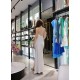 Bocoli Glittery Lady Gown With Flower Necklace Bocoli Glittery Lady Gown With Flower Necklace